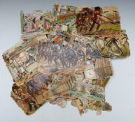 A collection of Victorian scrap cutout cards including Victoria Cross Gallery, Sir William