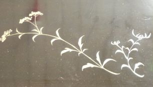 A late 19th/20thC Japanese parquetry table top jewellery chest with inlaid and lacquered decoration,