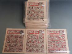 Ninety-six comic books/ magazines comprising 24 TV Fun 1957-59 and 73 Radio Fun 1945-53.