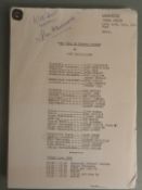 [Beatrix Potter] Signed Typescript for the 1982 dramatization of The Tale of Beatrix Potter by