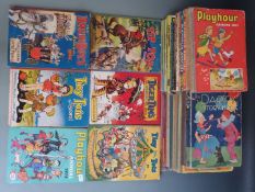 Thirty-six various children's annuals including Bruin Boys, Tiger Tim, Tiny Tots, Playhour,