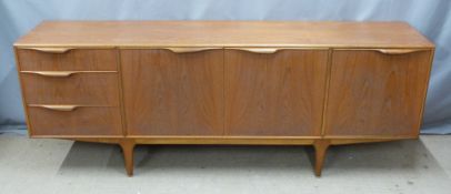 Retro / mid-century modern A H McIntosh & Co teak sideboard with three drawers and three fitted