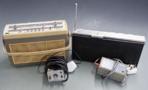 Bang & Olufsen Beolit 400 and 600 portable radios with a Hacker VP408 power unit