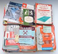 Large collection of football programmes dating from the early 1950s-1990s including Bristol City,