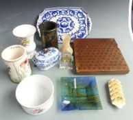 Ceramics and glass including Waterford Crystal clock, Mason's tureen, Royal Worcester, large