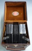 Charles Wheatstone Aeola 56-key English concertina with ebony ends, six fold Moroccan leather