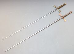 Two Masonic swords, one marked Kenning, the other probably the same but mark rubbed, L88cm