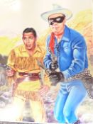 Two Walt Howarth Lone Ranger signed limited edition original artwork prints 10 of 15 and 12 of 15,