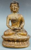 A gilded metal figure of the young Buddha, H16cm