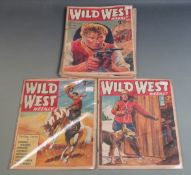 Fourteen Wild West Weekly comic books/ magazines all dating to 1938-39.
