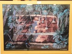 Two Yann Arthur Bertrand 'Earth From Above' prints, Drying Dates in a Palm Grove, Egypt, and