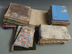 A box of albums, stockbook and all-world stamps