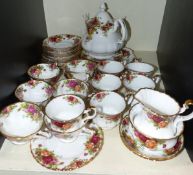 Royal Albert Old Country Roses tea set with extra items, approximately 36 pieces