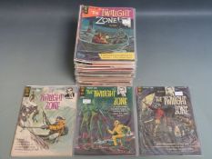 Fifty-four Dell, Gold Key and similar mainly TV related comic books including The Twylight Zone,