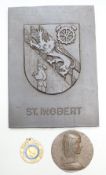 Paul Harris Fellow Rotary medal together with a Rotary Club of St Ingbert metal plaque, 15 x 21cm,