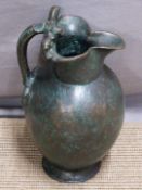 Bronze/brass patinated jug, H25cm