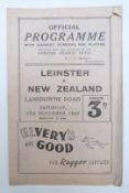 Leinster v New Zealand at Lansdowne Road, November 1945 Rugby programme