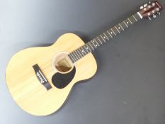Elevation W-100-N-A acoustic guitar in lacquered finish fitted with six steel strings and individual