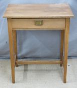 Oak hall table with single drawer, W60 x D40 x H72cm COLLECTING