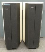 A pair of retro / mid century modern Goodmans 'Dimension 8' stereo speakers, with velcro fastening