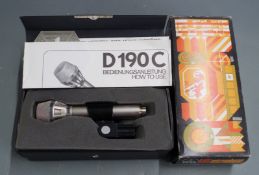 AKG D190C microphone and accessories in case and outer box, likely unused