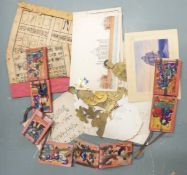 Late 19th/20thC Chinese and Indian dictionary / pictorial translation booklet, Sanskrit script,