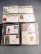 Four albums Jersey first day covers and a China 1993 stamp yearbook
