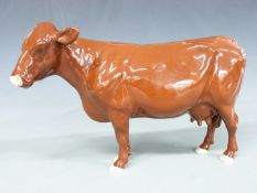 Beswick Red Poll cow from the Rare Breeds Series, H15cm