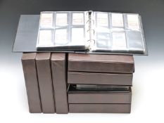 Ten binders of vintage collectable matchbox covers to include British Rail, EMI cinemas,