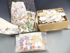 Loose GB stamps, mainly on paper, including George V and VI and sundry other loose stamps in