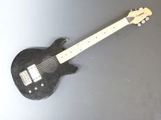 Acoustic Solutions child's electric guitar with built in amplifier, socket for external amp and