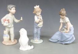 Seven Nao child figures, tallest 24cm
