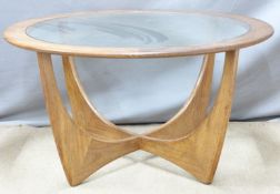 G Plan retro / mid century modern Astro coffee table, D82 x H46cm