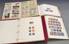 Three albums of GB stamps Edward VIII - QEII, mint and used, together with a stockbook of mint