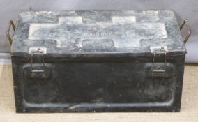 WW2 military ammunition box numbered C224 F x L 1944, W64 x D39 x H25cm