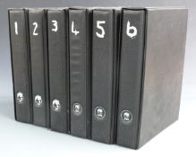 WWF six full albums with sets of World Wildlife Fund mint stamps in presentation packs and first day