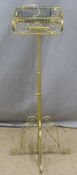 Adjustable wrought iron jardinière stand suitable for flower arranging