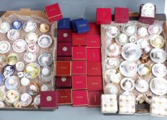 A large collection of miniature/collectable cups and saucers including Royal Albert (multiple
