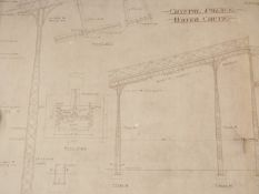 Set of drawings of the Crystal Palace water chute, comprising drawings number 1, 3, 4, 5, 6 and 7