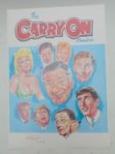 Two Walt Howarth signed limited edition original artwork prints The Carry On Omnibus 42x30cm 11 of