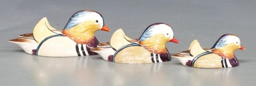 Three Peter Scott for Beswick graduated Mandarin decoy ducks including model numbers 1519-1 and