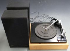 Garrard model 1025 record deck with a pair of Goodman's speakers