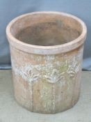 Large circular terracotta jardinière / garden planter, D48 x H48cm