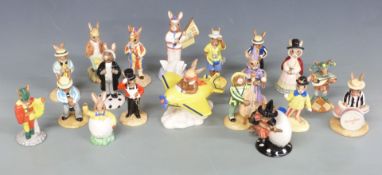 Nineteen boxed Royal Doulton Bunnykins figures, mostly limited edition figures of the year, most