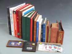 A box of Commonwealth and Foreign stamps in albums, empty stockbook, catalogues etc