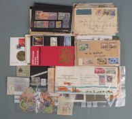 A tin of covers, stockcards, booklets and packets of mainly GB and Commonwealth including