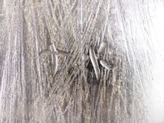 Late 19th/20thC Chinese carved hardwood figure of a reclining Buddha with bone teeth and eyes raised