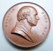 Victorian commemorative bronze medal / medallion for Art Union of London, 1854, with William Wyon RA