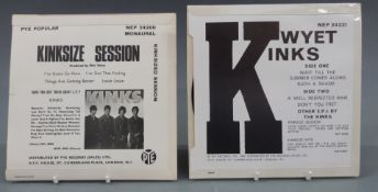 The Kinks - Kinksize Session (NEP 24200) and Kwyet Kinks (NEP 24221), condition appears at least Ex