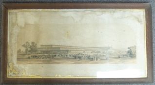 Large Victorian coloured print of Joseph Paxton's Crystal Palace and Great Exhibition of 1851, 52